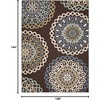 image:imageSAFAVIEH Washable Rug Outdoor Veranda Collection  8 x 10 Cream amp Blue NonShedding amp Easy to Clean Ideal for Patio Backyard Mudroom VER0920615ChocolateBlue