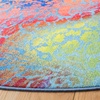 image:imageSAFAVIEH Washable Rug Paint Brush Collection  67 x 9 Blue amp Coral Slip Resistant amp Easy to Clean Ideal for Living Room Bedroom Nursery Kids Playroom Dining Space PTB119BBlueCoral