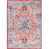 image:imageSAFAVIEH Washable Rug Riviera Collection  55 x 77 Light Blue amp Red Slip Resistant amp Easy to Clean Ideal for Living Room Bedroom Office Kids Playroom Dining Space RIV182JLight BlueRed