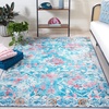 image:imageSAFAVIEH Washable Rug Riviera Collection  9 x 12 Orange amp Light Blue Slip Resistant amp Easy to Clean Ideal for Living Room Bedroom Office Kids Playroom Dining Space RIV117PLight BluePink
