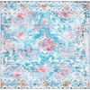 image:imageSAFAVIEH Washable Rug Riviera Collection  9 x 12 Orange amp Light Blue Slip Resistant amp Easy to Clean Ideal for Living Room Bedroom Office Kids Playroom Dining Space RIV117PLight BluePink