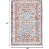 image:imageSAFAVIEH Washable Rug Serapi Collection  53 x 77 Light Blue amp Brown Slip Resistant amp Easy to Clean Ideal for Living Room Bedroom Dining Space SEP383JLight BlueBrown