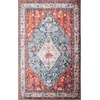 image:imageSAFAVIEH Washable Rug Tucson Collection  5 x 8 Beige amp Blue Slip Resistant amp Easy to Clean Ideal for Living Room Bedroom Dining Space TSN104BBeigeBlue