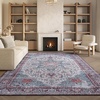 image:imageSAFAVIEH Washable Rug Tucson Collection  8 x 10 Ivory amp Red Slip Resistant amp Easy to Clean Ideal for Living Room Bedroom Dining Space TSN113AIvoryRed