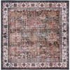 image:imageSAFAVIEH Washable Rug Tucson Collection  8 x 10 Rust amp Green Slip Resistant amp Easy to Clean Ideal for Living Room Bedroom Dining Space TSN114PIvoryGreen