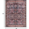 image:imageSAFAVIEH Washable Rug Tucson Collection  8 x 10 Rust amp Green Slip Resistant amp Easy to Clean Ideal for Living Room Bedroom Dining Space TSN114PRustGreen