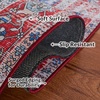 image:imageSAFAVIEH Washable Rug Tucson Collection  8 x 10 Sage amp Ivory Slip Resistant amp Easy to Clean Ideal for Living Room Bedroom Dining Space TSN102WBlueRed