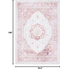 image:imageSAFAVIEH Washable Rug Tucson Collection  9 x 12 Red amp Beige Slip Resistant amp Easy to Clean Ideal for Living Room Bedroom Dining Space TSN107QBeigeRust