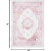 image:imageSAFAVIEH Washable Rug Tucson Collection  9 x 12 Red amp Beige Slip Resistant amp Easy to Clean Ideal for Living Room Bedroom Dining Space TSN107QBeigeRust