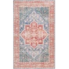 image:imageSafavieh Washable Rug Arizona Collection  8 x 10 Grey amp Light Grey Slip Resistant amp Easy to Clean Ideal for Living Room Bedroom Home Office Dining Space ARZ137GBlue GreenRust