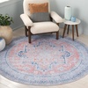 image:imageSafavieh Washable Rug Arizona Collection  8 x 10 Rust amp Grey Slip Resistant amp Easy to Clean Ideal for Living Room Bedroom Home Office Dining Space ARZ223QRustNavy