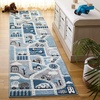 image:imageSAFAVIEH Area Rug 8x10  Carousel Kids Collection  Large  Brown amp Beige NonShedding amp Easy Cleaning Ideal for Boys amp Girls in Playroom Nursery Bedroom CRK193TGreyBlue