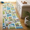 image:imageSAFAVIEH Area Rug 8x10  Carousel Kids Collection  Large  Brown amp Beige NonShedding amp Easy Cleaning Ideal for Boys amp Girls in Playroom Nursery Bedroom CRK193TGreenGrey