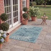 image:imageSAFAVIEH Courtyard Collection 8 x 11 Beige  Green CY7557 Indoor Outdoor Waterproof Easy Cleaning Patio Backyard Mudroom Area RugAquaNavy