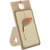 image:imageSAFAVIEH Home Collection  Sisal Cat Scratching Toy with Hanging Mouse Interactive Play Post CAT571ANaturalIvory