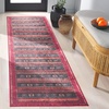 image:imageSAFAVIEH Washable Rug Orlando Collection  8 x 10 Rust amp Blue NonShedding amp Easy to Clean Ideal for Living Room Bedroom Dining Space ORL750PRustBlue
