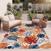 image:imageSAFAVIEH Washable Rug Outdoor Cabana Collection  9 x 12 Cream amp Red NonShedding amp Easy to Clean Ideal for Patio Backyard Mudroom CBN831A