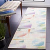 image:imageSAFAVIEH Washable Rug Paint Brush Collection  33 x 53 Blue amp Ivory Slip Resistant amp Easy to Clean Ideal for Living Room Bedroom Nursery Kids Playroom Dining Space PTB107MBlueIvory
