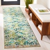 image:imageSAFAVIEH Washable Rug Riviera Collection  9 x 12 Orange amp Light Blue Slip Resistant amp Easy to Clean Ideal for Living Room Bedroom Office Kids Playroom Dining Space RIV117PGreenLight Blue