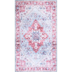 image:imageMartha Stewart x SAFAVIEH Machine Washable Area Rug Collection  5 x 7 Red amp Blue Slip Resistant amp Easy Cleaning Ideal for Ideal for Living Room Bedroom Dining Space MSRW148MRedBlue