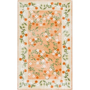 image:imageMartha Stewart x SAFAVIEH Machine Washable Area Rug Collection  5 x 8 Rust amp Gold Slip Resistant amp Easy Cleaning Ideal for Ideal for Living Room Bedroom Dining Space MSRW195QRustGold