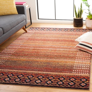 image:imageSAFAVIEH Adirondack Collection Area Rug  4 x 6 Ivory amp Blue Grey Boho Design NonShedding amp Easy Care Ideal for High Traffic Areas in Living Room Bedroom Dining ADR293M4RustIvory Navy