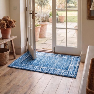 image:imageSAFAVIEH Area Rug 8x10  Adirondack Collection  Large  Ivory amp Silver NonShedding amp Easy Cleaning Ideal for Living Room Bedroom Office Dining Space ADR110BLight BlueDark Blue