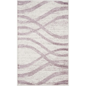 image:imageSAFAVIEH Area Rug 8x10  Adirondack Collection  Large  Rose amp Cream Modern Wave Design NonShedding amp Easy to Clean Ideal for Living Room Bedroom Dining Space ADR125ZCreamPurple