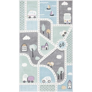 image:imageSAFAVIEH Area Rug 8x10  Carousel Kids Collection  Large  Brown amp Beige NonShedding amp Easy Cleaning Ideal for Boys amp Girls in Playroom Nursery Bedroom CRK193TGreyLight Blue
