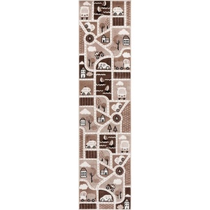 image:imageSAFAVIEH Area Rug 8x10  Carousel Kids Collection  Large  Brown amp Beige NonShedding amp Easy Cleaning Ideal for Boys amp Girls in Playroom Nursery Bedroom CRK193TBrownBeige