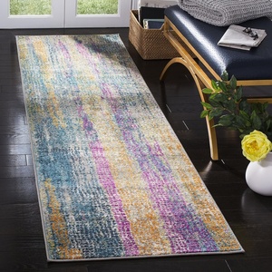 image:imageSAFAVIEH Area Rug 8x10  Madison Collection  Large  Blue amp Fuchsia Boho Chic Watercolor Design NonShedding amp Easy Cleaning Ideal for Living Room Bedroom Office Dining Space MAD123CBlueFuchsia