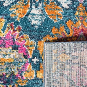 image:imageSAFAVIEH Area Rug 8x10  Madison Collection  Large  Blue amp Orange Boho Chic Damask Design NonShedding amp Easy Cleaning Ideal for Living Room Bedroom Office Dining Space MAD144ABlueOrange