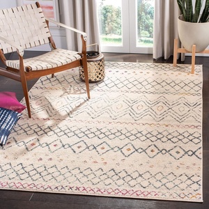 image:imageSAFAVIEH Area Rug 8x10  Madison Collection  Large  Ivory amp Fuchsia Moroccan Boho Distressed Design NonShedding amp Easy Cleaning Ideal for Living Room Bedroom Office Dining Space MAD798AIvoryDark Blue
