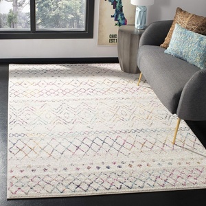 image:imageSAFAVIEH Area Rug 8x10  Madison Collection  Large  Ivory amp Fuchsia Moroccan Boho Distressed Design NonShedding amp Easy Cleaning Ideal for Living Room Bedroom Office Dining Space MAD798AIvoryFuchsia