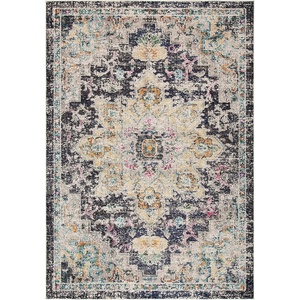 image:imageSAFAVIEH Area Rug 9x12  Madison Collection  Large  Ivory amp Light Blue Boho Chic Distressed Medallion Design NonShedding amp Easy to Clean Ideal for Living Room Bedroom Dining Space MAD473DBlackGold