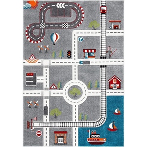 image:imageSAFAVIEH Carousel Kids Collection 4 x 6 Green  Ivory CRK192Y Neighborhood Nursery Playroom Area RugGreyIvory
