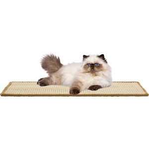 image:imageSAFAVIEH Cat Scratch Mat Pad Collection 10 x 24 Natural Brown Sisal Boucle Weave Velcro amp Slip Resistant BackingBeige