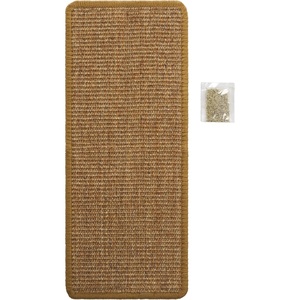 image:imageSAFAVIEH Cat Scratch Mat Pad Collection 10 x 24 Natural Brown Sisal Boucle Weave Velcro amp Slip Resistant BackingBrown