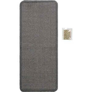 image:imageSAFAVIEH Cat Scratch Mat Pad Collection 10 x 24 Natural Brown Sisal Boucle Weave Velcro amp Slip Resistant BackingGrey