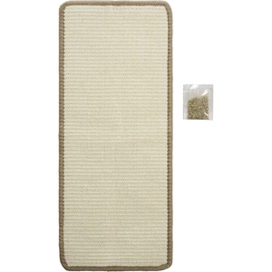 image:imageSAFAVIEH Cat Scratch Mat Pad Collection 10 x 24 Natural Brown Sisal Boucle Weave Velcro amp Slip Resistant BackingIvory