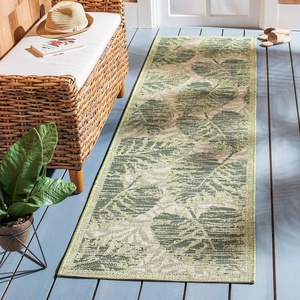 image:imageSAFAVIEH Courtyard Collection 8 x 11 Beige  Green CY7556 Indoor Outdoor Patio Backyard Mudroom Area RugGreenBeige