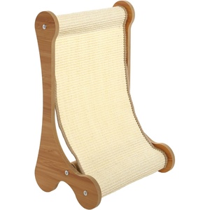 image:imageSAFAVIEH Home Collection  Sisal Cat Lounger Bed Scratch amp Relax Lounger Durable Wood Frame CAT504ANaturalIvory