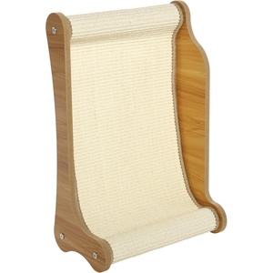 image:imageSAFAVIEH Home Collection  Sisal Cat Lounger Scratch Bed Vertical amp Horizontal Scratcher with Sturdy Wood Frame CAT502ANaturalIvory