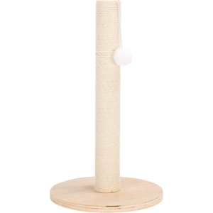 image:imageSAFAVIEH Home Collection Cat Scratch Tree Post Natural amp Ivory Jute with Hanging Ball Toy