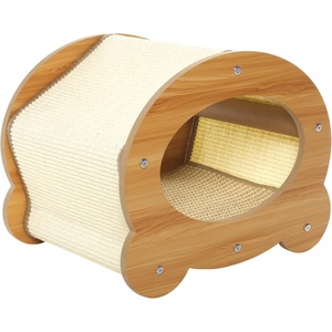 image:imageSAFAVIEH Home Collection Sisal Cat Scratch House BedNaturalIvory