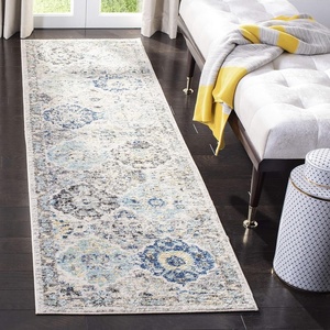image:imageSAFAVIEH Madison Collection Area Rug  9 x 12 Cream amp Multi Boho Chic Distressed Design NonShedding amp Easy Care Ideal for High Traffic Areas in Living Room Bedroom MAD611BIvoryAqua