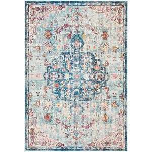 image:imageSAFAVIEH Madison Collection Area Rug  9 x 12 Grey amp Light Blue Boho Chic Medallion Distressed Design NonShedding amp Easy Care Ideal for High Traffic Areas in Living Room Bedroom MAD447FNavyLight Blue