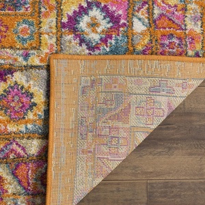image:imageSAFAVIEH Madison Collection Area Rug  9 x 12 Orange amp Fuchsia Boho Chic Medallion Design NonShedding amp Easy Care Ideal for High Traffic Areas in Living Room Bedroom MAD133DOrangeFuchsia
