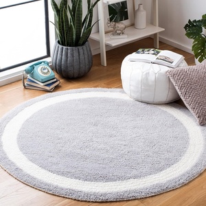 image:imageSAFAVIEH Vermont Collection 6 Round GreyIvory VRM477F Handmade Machine Washable Premium New Zealand Wool Entryway Foyer Living Room Bedroom Kitchen Area RugGreyIvory