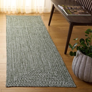 image:imageSAFAVIEH Washable Rug Outdoor Braided Collection  5 x 8 Green Handmade amp Reversible NonShedding amp Easy to Clean Ideal for Patio Backyard Mudroom BRA260YDark Green